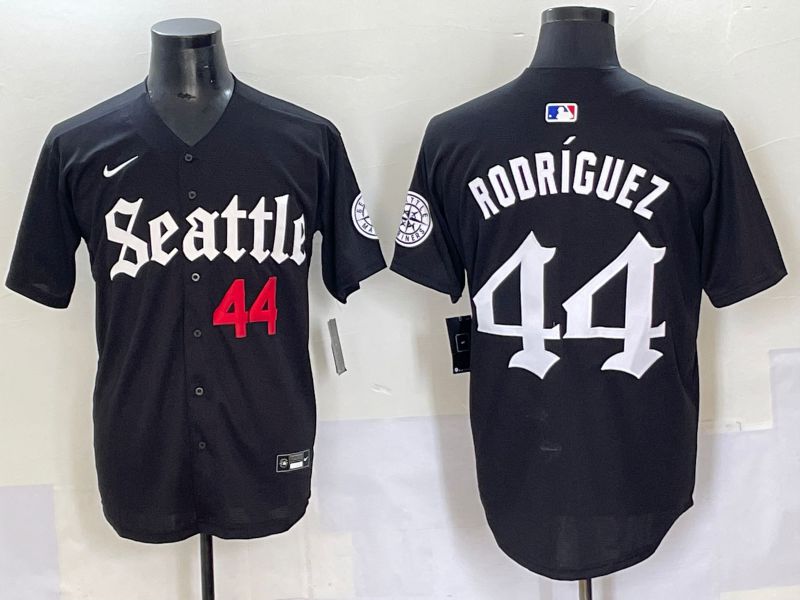 Men 2025 Seattle Mariners 44 Rodriguez Five generations Joint Name Nike MLB Jersey style 6